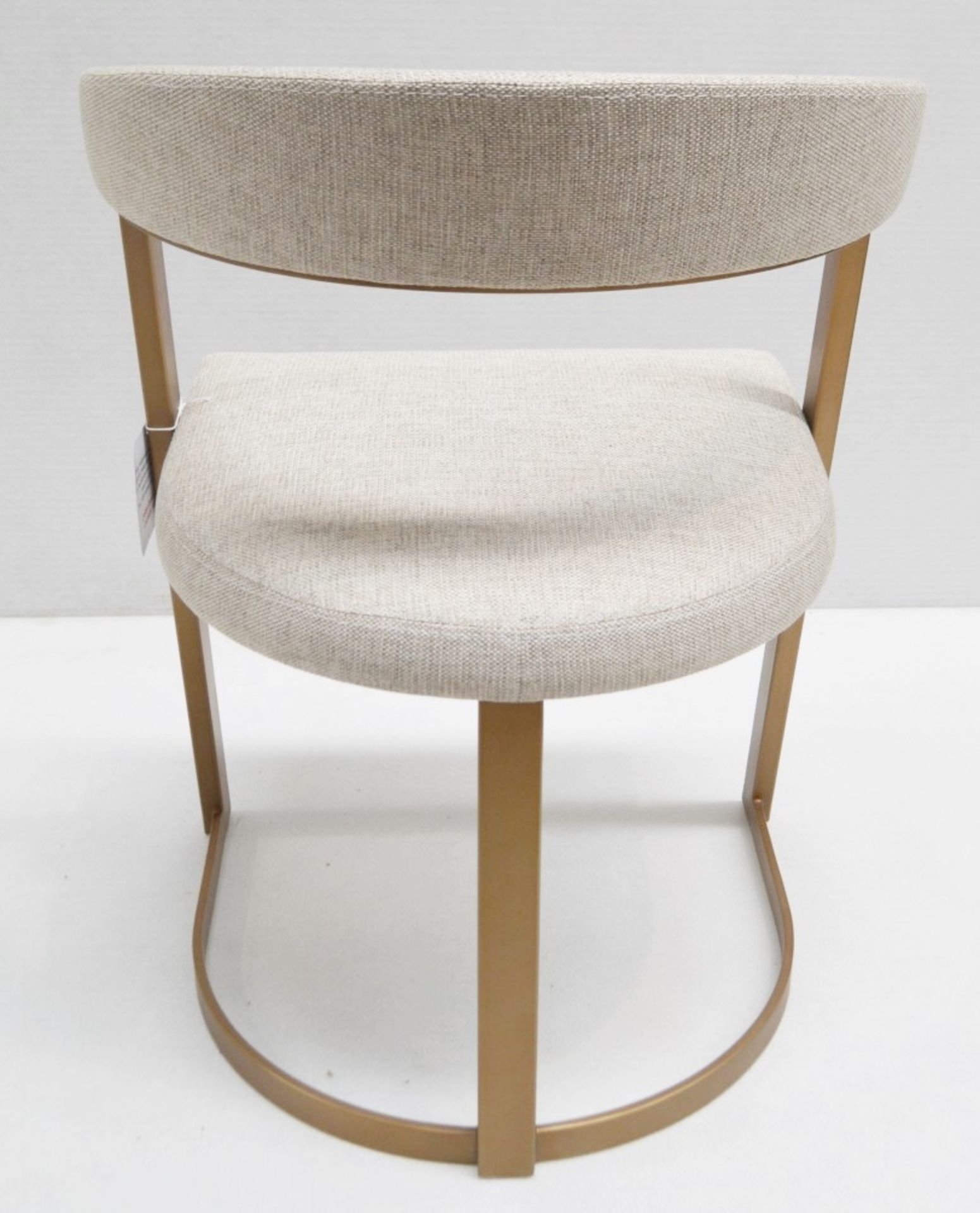 1 x EICHHOLTZ 'Dexter' Upholstered Brass Chair - In A Loki Natural Upholstery - Ref: 5836364/JUN21 - - Image 6 of 16