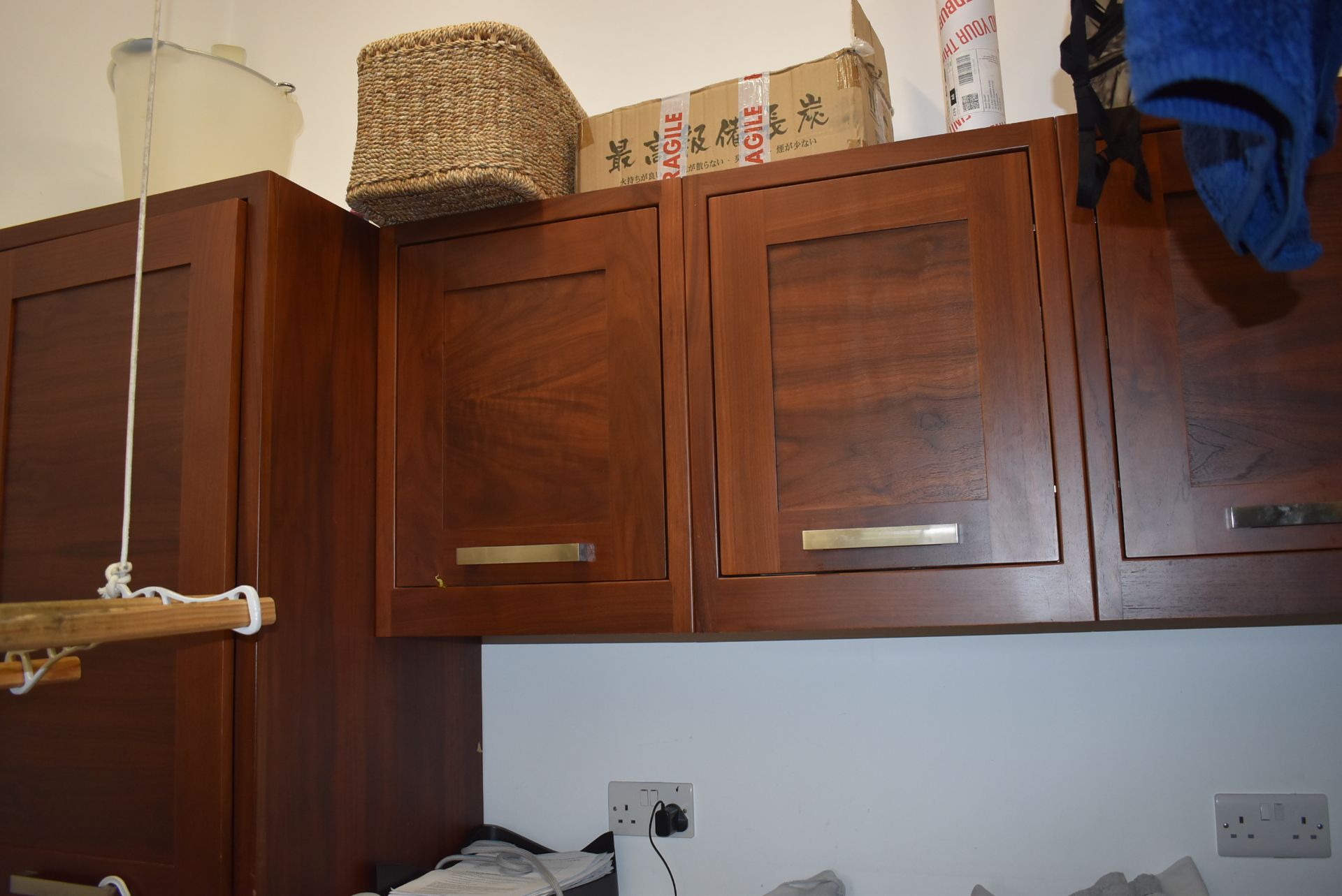 1 x Bespoke Kitchen Utility Room Featuring Solid Walnut Doors With Brushed Chrome Handles - NO VAT! - Image 7 of 11