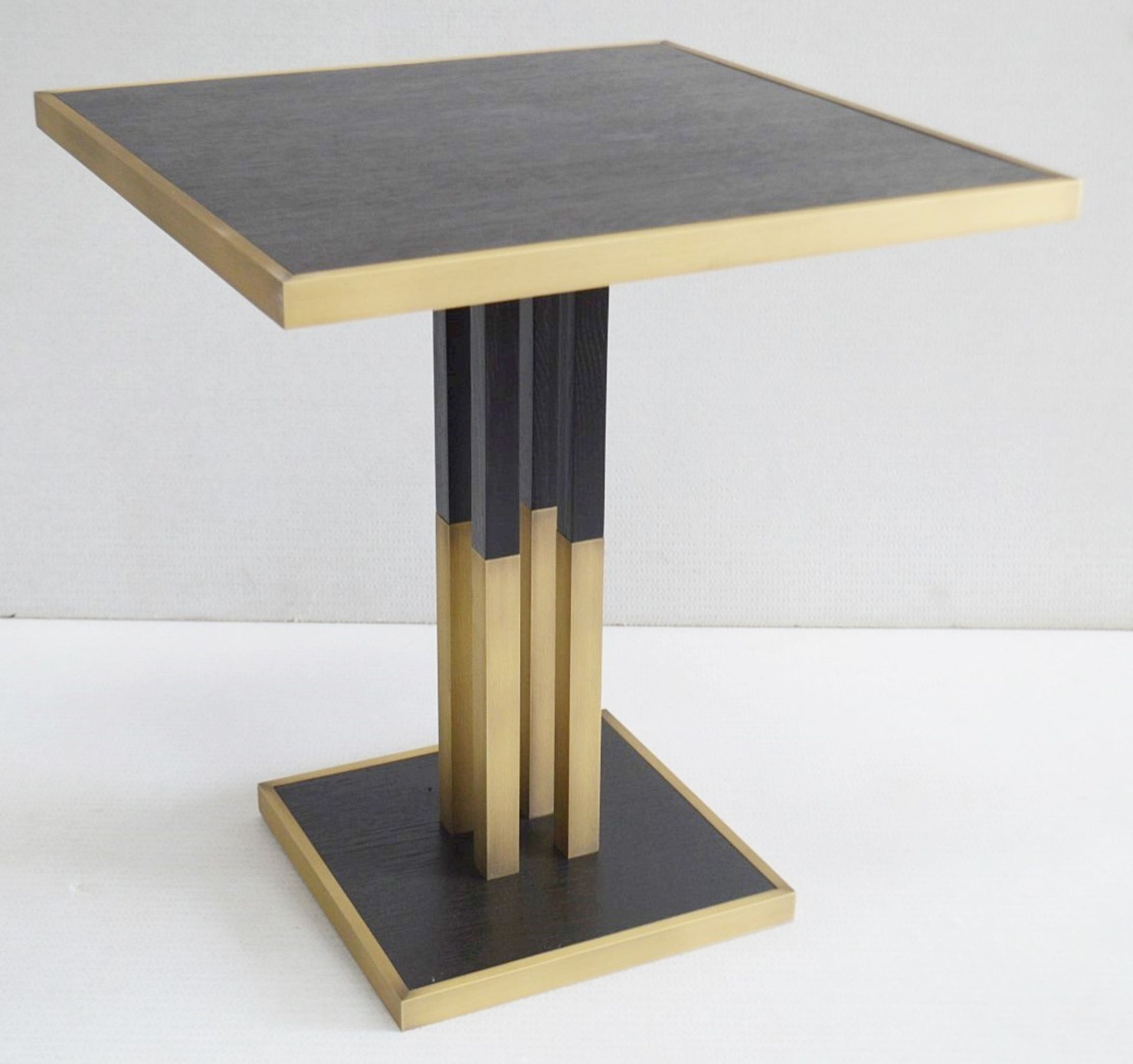 1 x FRATO 'Perth' Luxury Side Table In Wenge With Brushed Brass Details - RRP £1,626 - Image 2 of 7