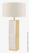 1 x FRATO BIARRITZ Luxury Table Lamp With A Variegated Stone & Brass Base - Original RRP £1,544