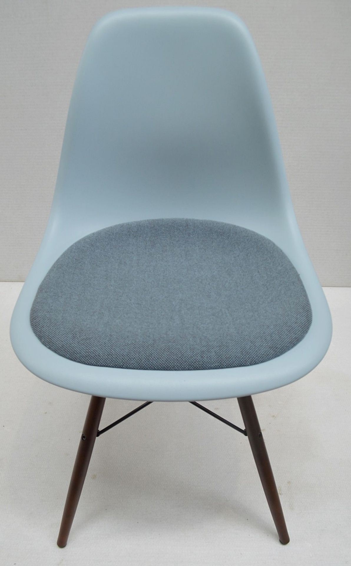 1 x VITRA Eames DSW Designer Chair With Upholsted Seat And Maple Base In A Dark Stain - Image 2 of 9