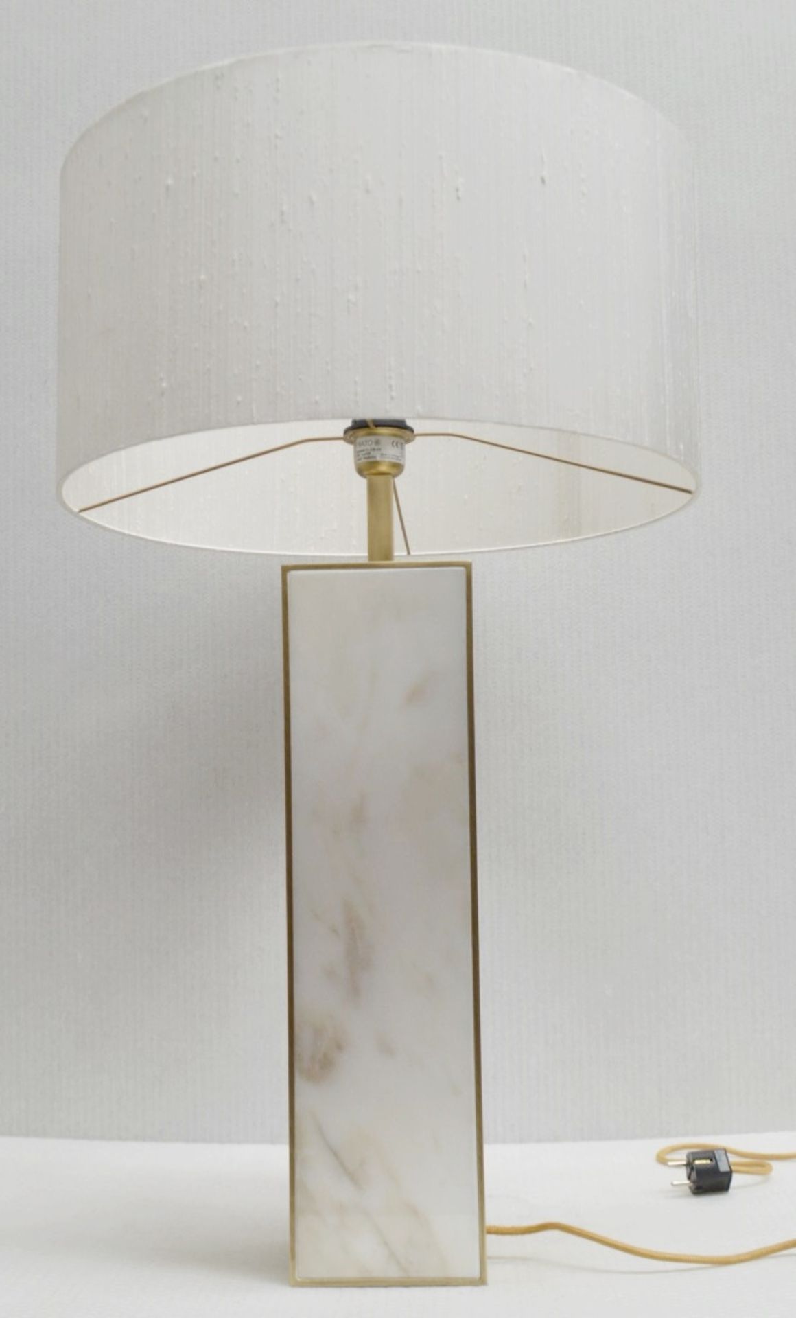 1 x FRATO BIARRITZ Luxury Table Lamp With A Variegated Stone & Brass Base - Original RRP £1,544 - Image 4 of 15