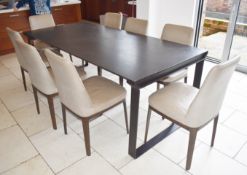 1 x Natuzzi Italia Dining Table and Chair Set - Includes Contemporary Wenge Dining Table & Chairs!