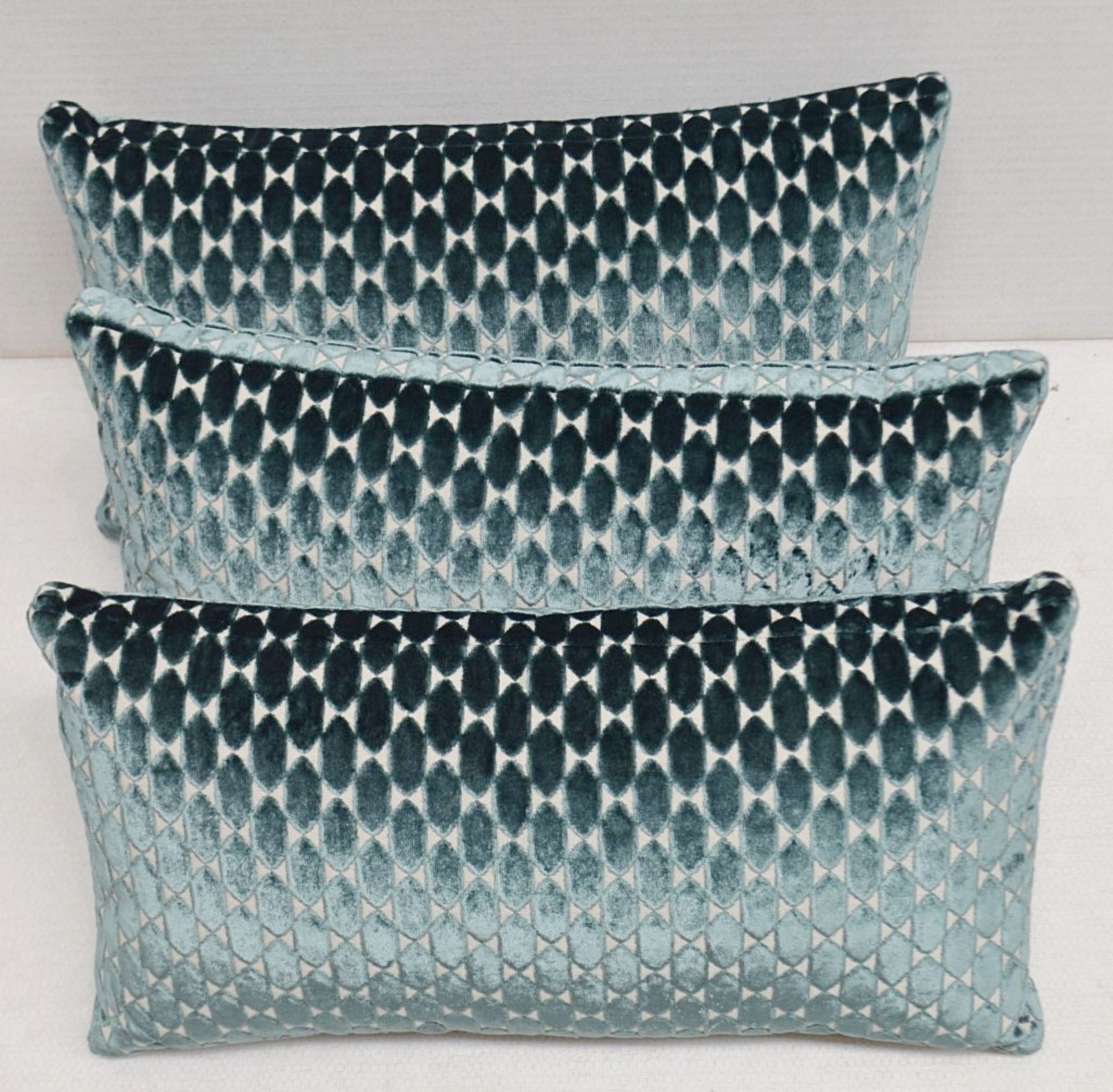 3 x B&B ITALIA 'Luis' Decorative Cushions In Lesina Velvet - Dimensions: 55x30cm - Total RRP £1,380 - Image 2 of 5