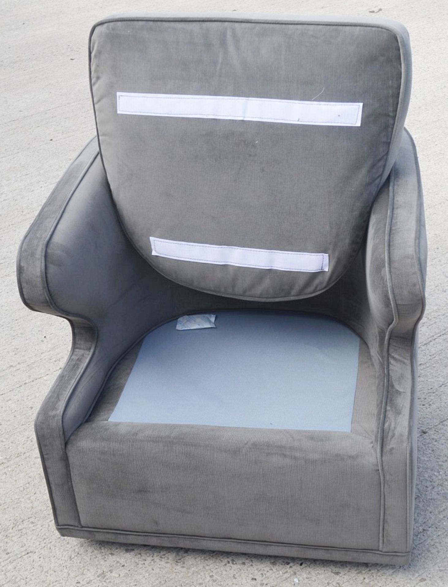 1 x EICHHOLTZ 'Dorset' Velvet Upholstered Chair In Granite Grey With Swivel Base - RRP £1,189 - Image 11 of 13