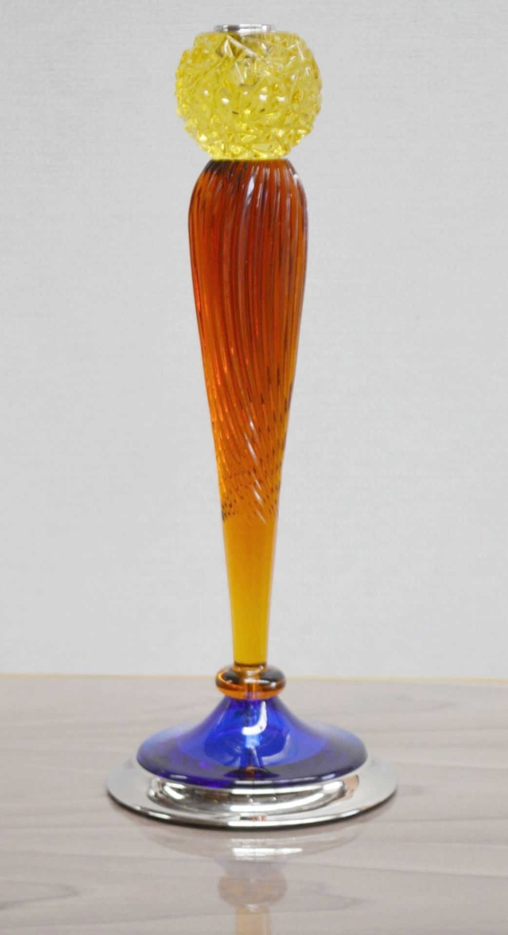 1 x BALDI 'Home Jewels' Italian Hand-crafted Glass Candle Stick **Original RRP £2.665.00**