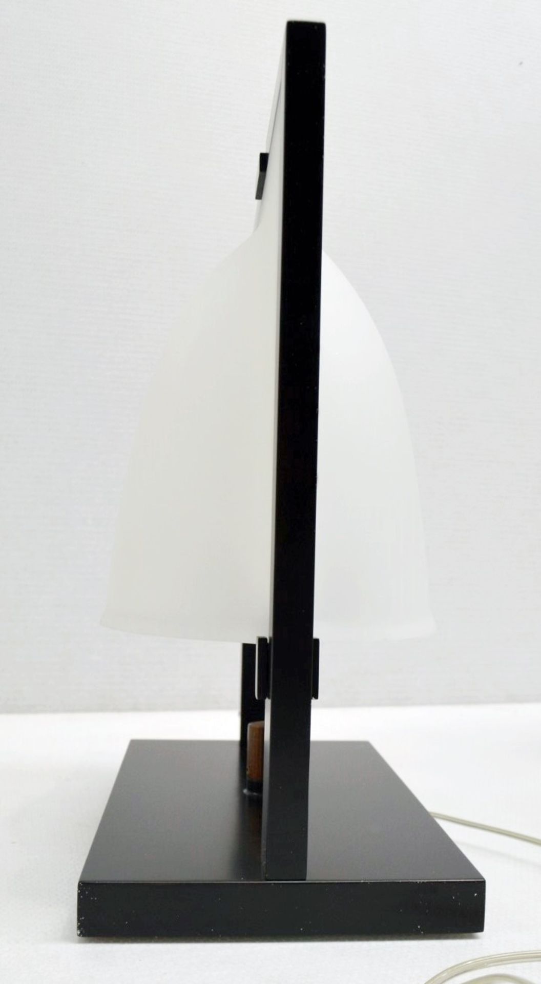 1 x GIORGETTI 'Nao' Designer Table Lamp In Solid Polished Maple And Oven Glazed Glass - - Image 4 of 9