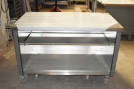 1 x Grundy Commercial Mobile Unit With Stainless Top, Plastic Side Protector Panels, Space to