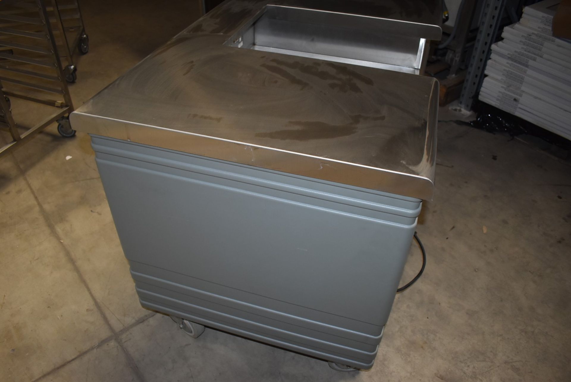 1 x Grundy Commercial Mobile Servery Unit With Stainless Steel Top Featuring Insert For Appliance or - Image 6 of 12