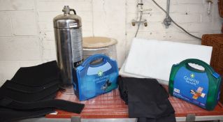 Assorted Job Lot to Include Ansul 3 Gallon Fire Suppression Liquid Agent, Two Wall Mounted