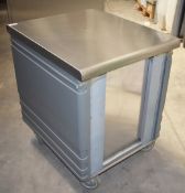 1 x Grundy Commercial Mobile Unit With Stainless Top, Plastic Side Protector Panels, Space to