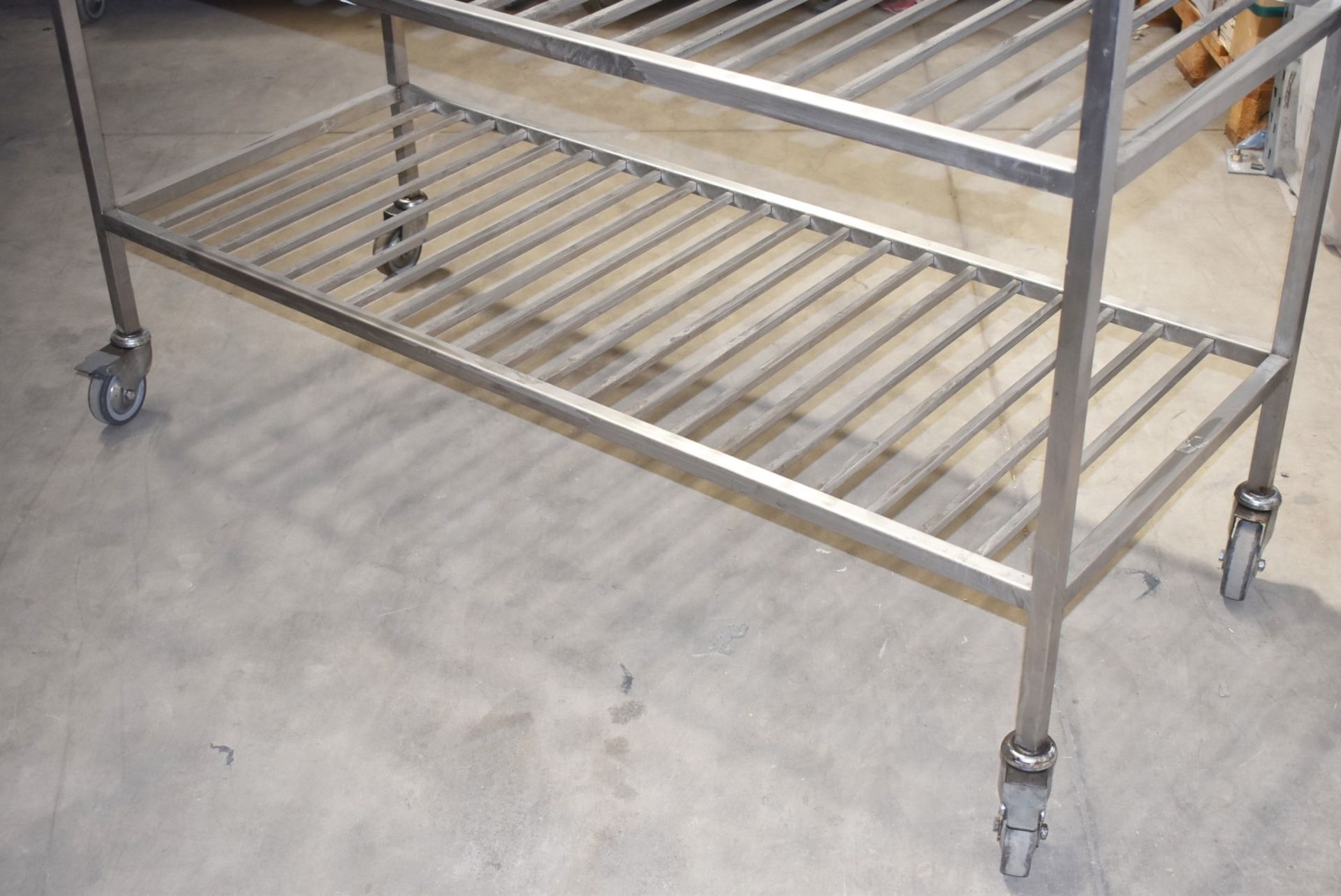 1 x Grundy Stainless Steel Mobile Veg Shelf Unit - Unused - Size H88 x W120 x D60 cms - Ref - Image 8 of 10