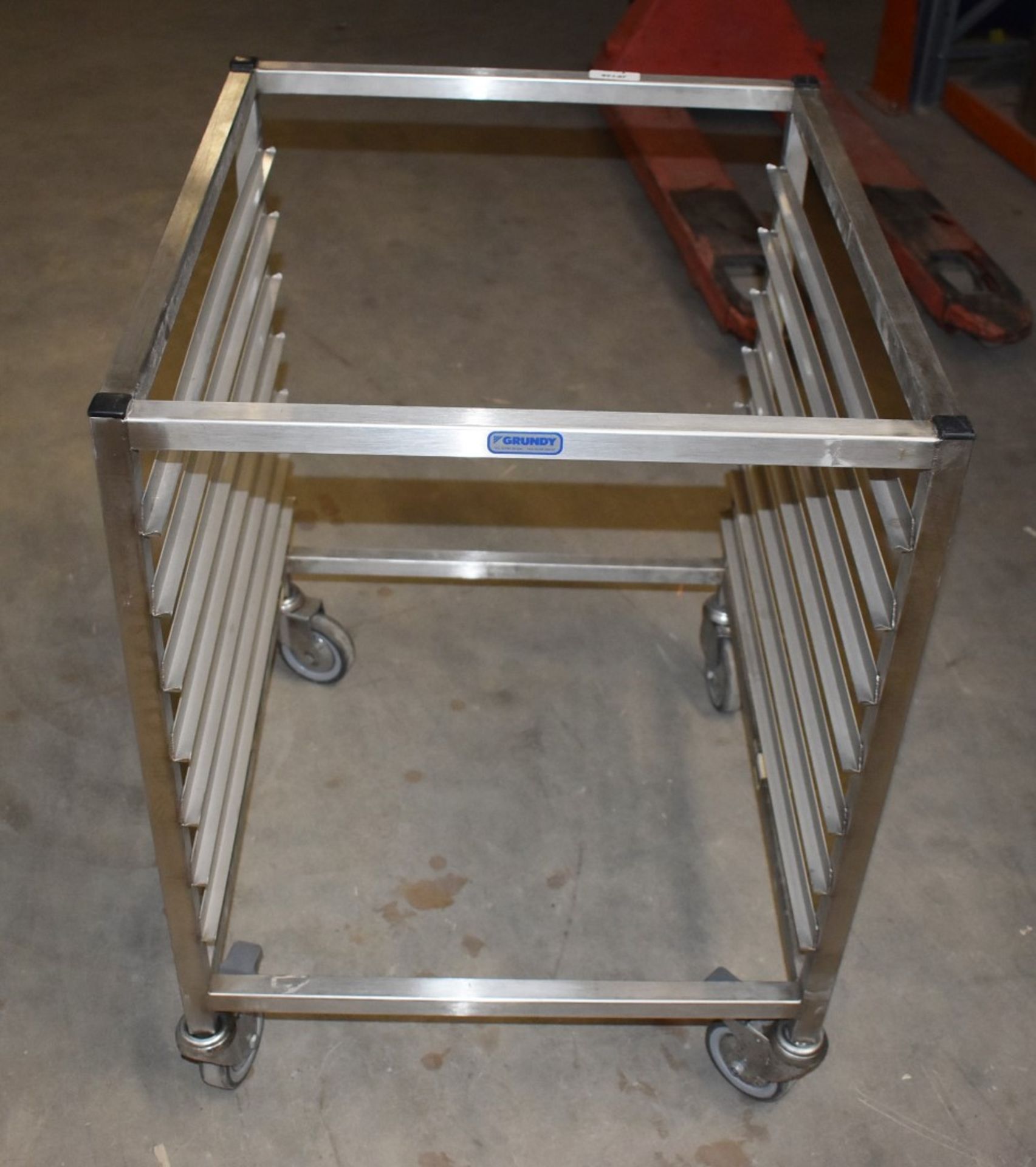 1 x Grundy Stainless Steel 7 Tier Mobile Tray Stand - Unused - Ref JP138 WH2 - Location: - Image 7 of 7