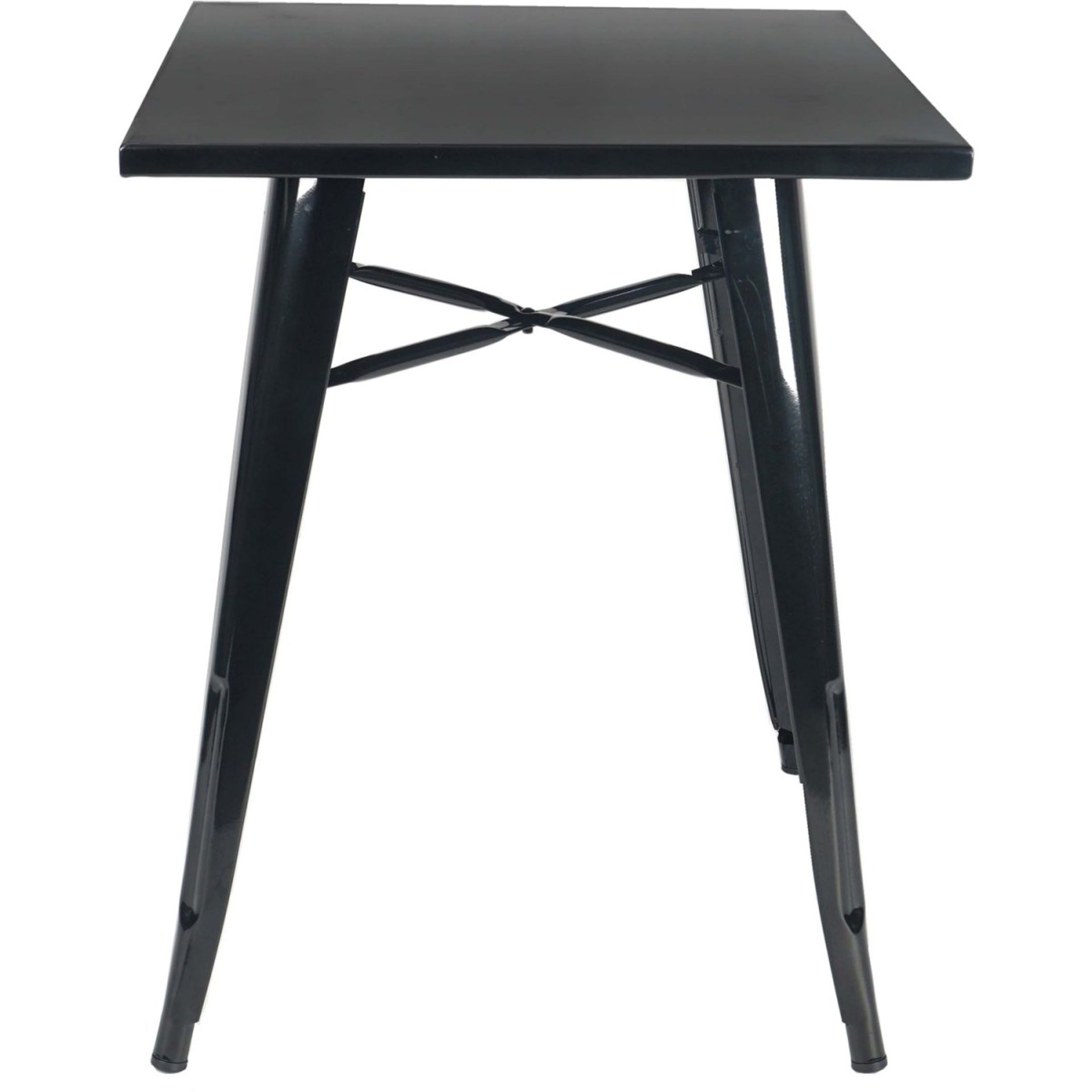 1 x Tolix Industrial Style Outdoor Bistro Table and Chair Set in Black - Includes 1 x Table and 4 - Image 5 of 7