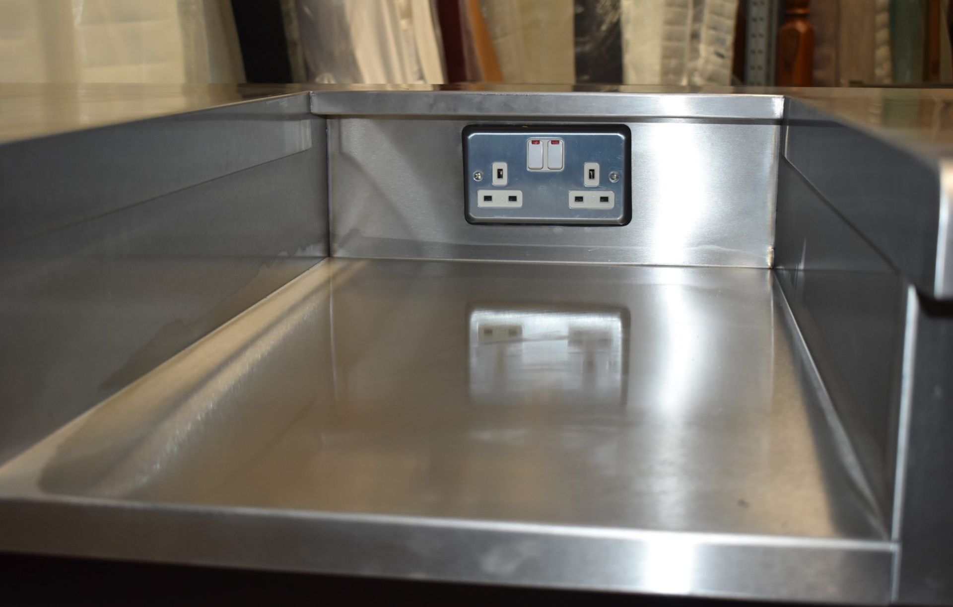 1 x Grundy Commercial Mobile Servery Unit With Stainless Steel Top Featuring Insert For Appliance or - Image 5 of 12