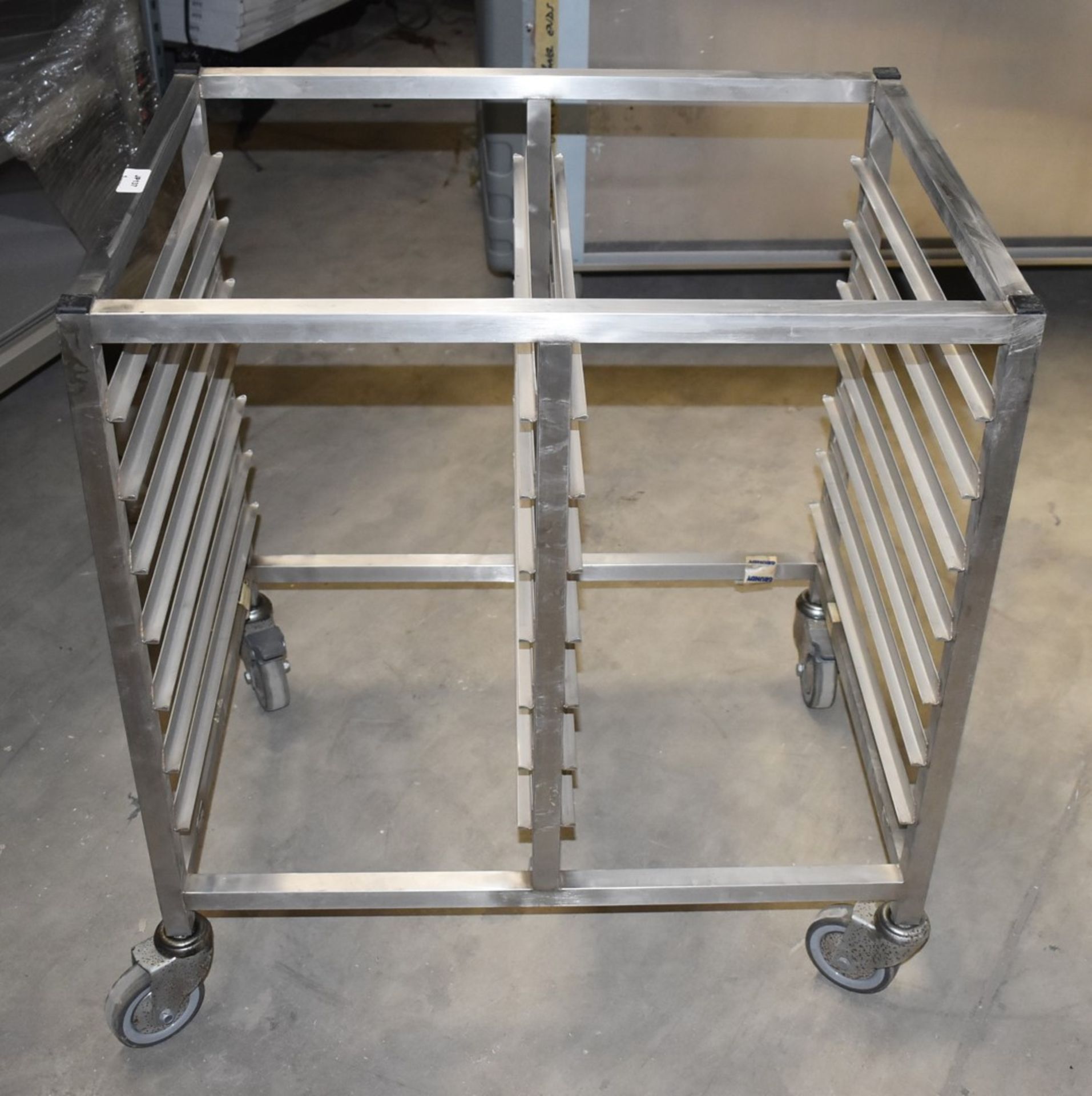 1 x Grundy Stainless Steel 14 Tier Side by Side Mobile Tray Stand - Unused - Ref JP137 WH2 - - Image 6 of 6