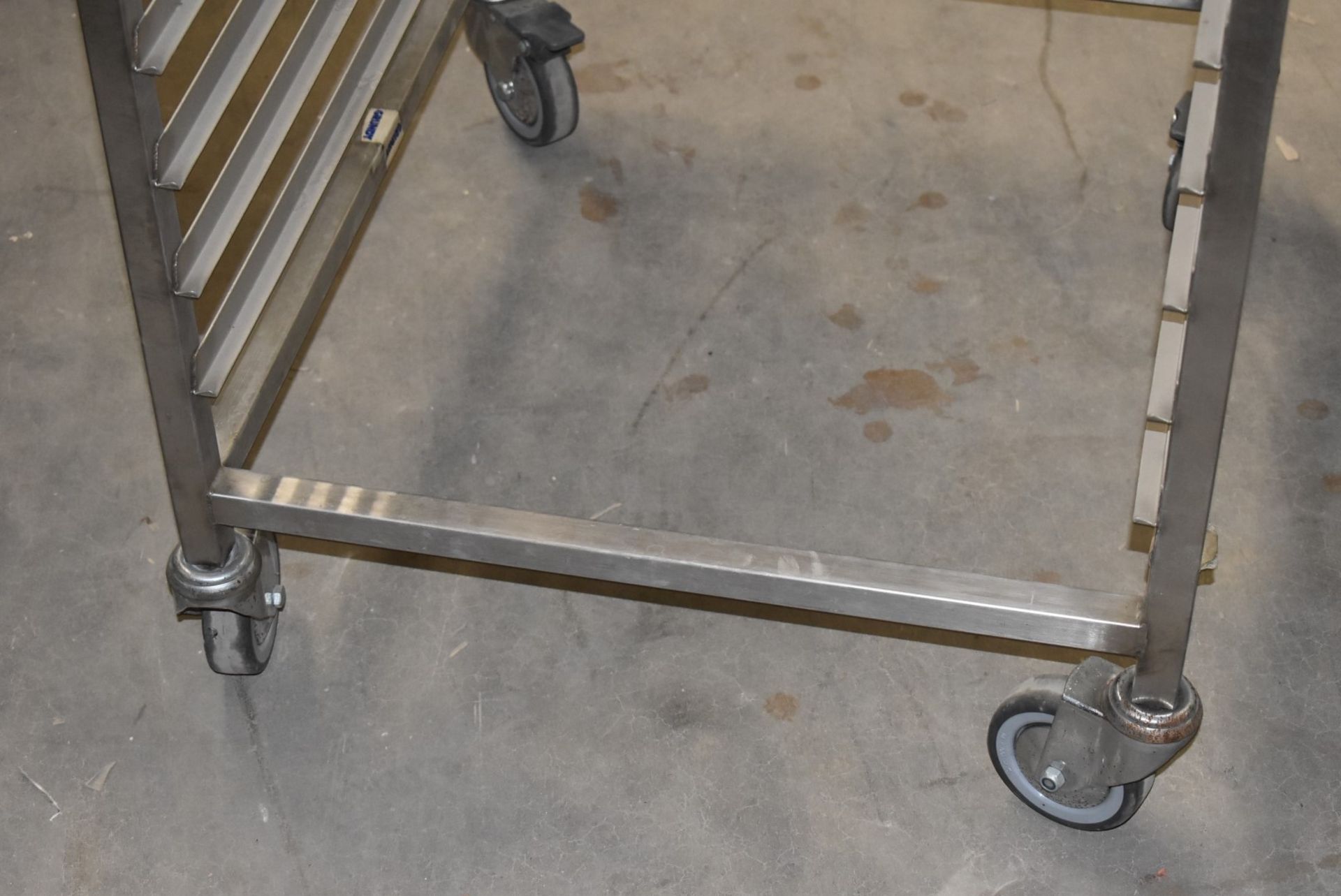 1 x Grundy Stainless Steel 7 Tier Mobile Tray Stand - Unused - Ref JP138 WH2 - Location: - Image 6 of 7