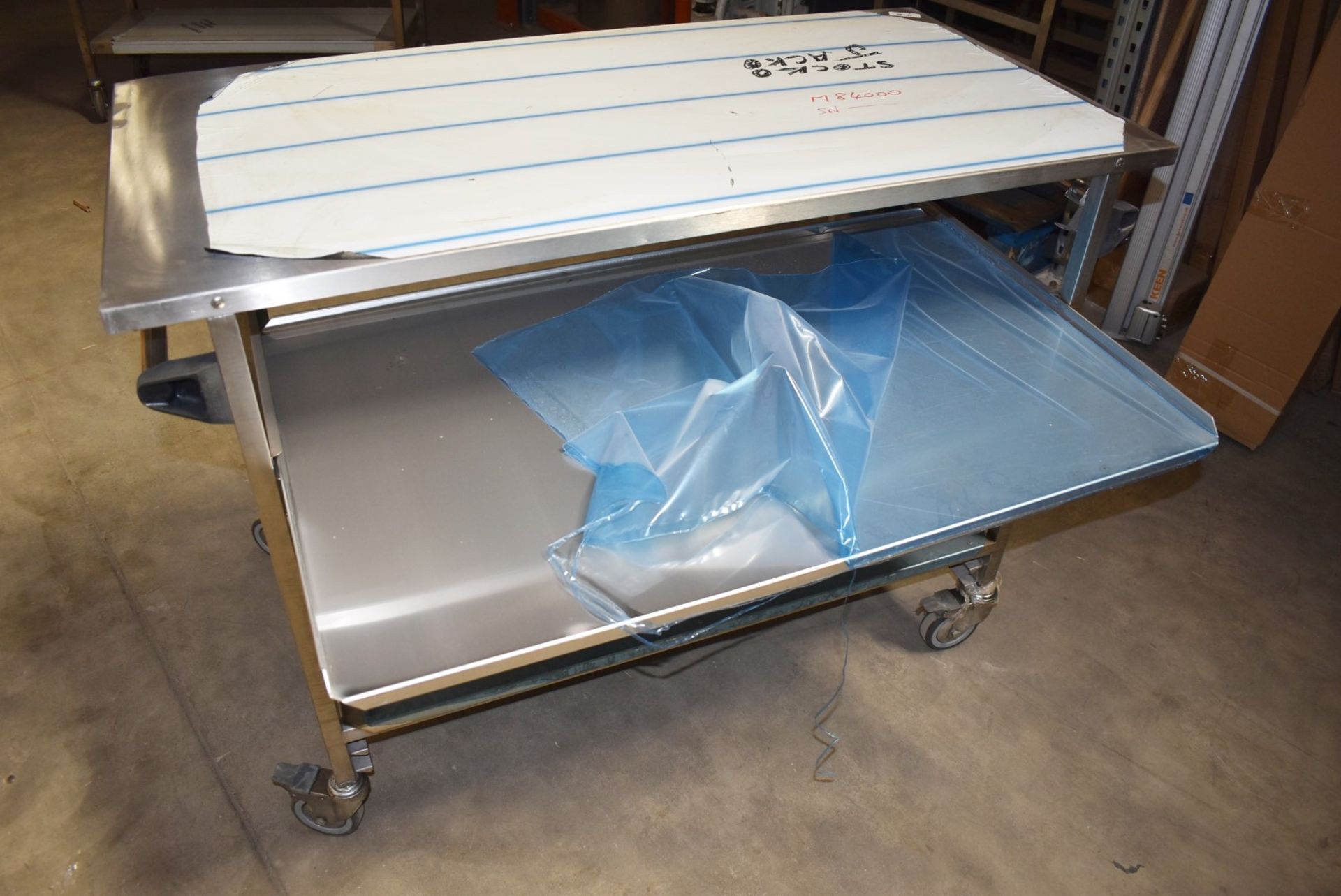 1 x Grundy Stainless Steel Prep Trolley With Pull Out Shelves, Push/Pull Handles and Castors - - Image 3 of 9