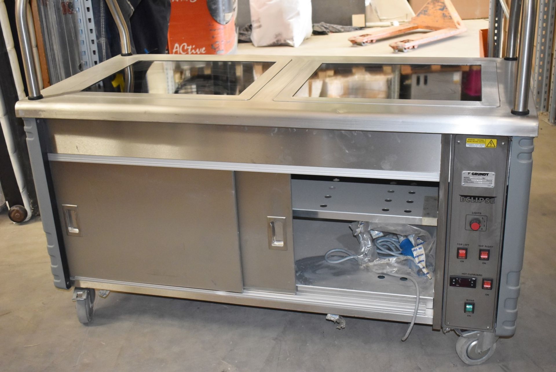 1 x Grundy Commercial Carvery Unit With Twin Ceran Hot Plates, Overhead Warmer and Plate Warmer - Image 10 of 21