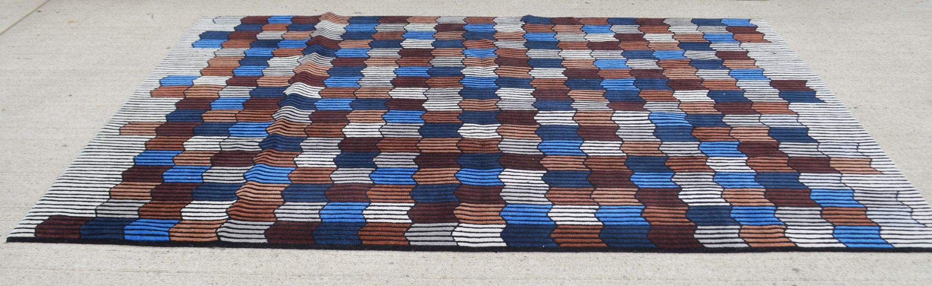 1 x LIGNE ROSET 'Mémoire d'une Trame BLEU' Designer Hand-knotted Luxury Rug - 200x300 - RRP £2,450 - Image 3 of 7