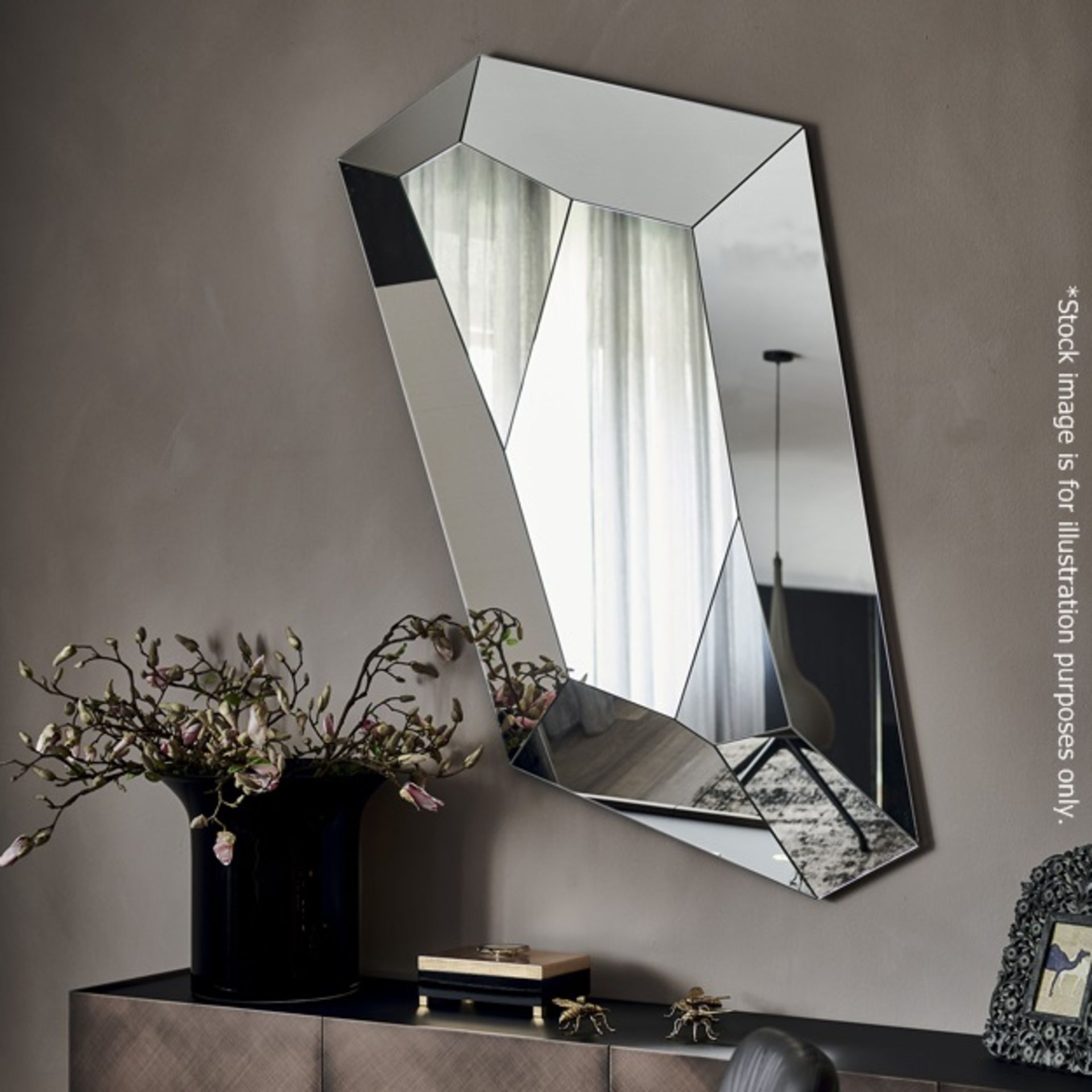 1 x CATTELAN 'Diamond' Designer Italian Wall Mirror - Dimensions: 91x164cm - Ref: 2805046/JUN21 -