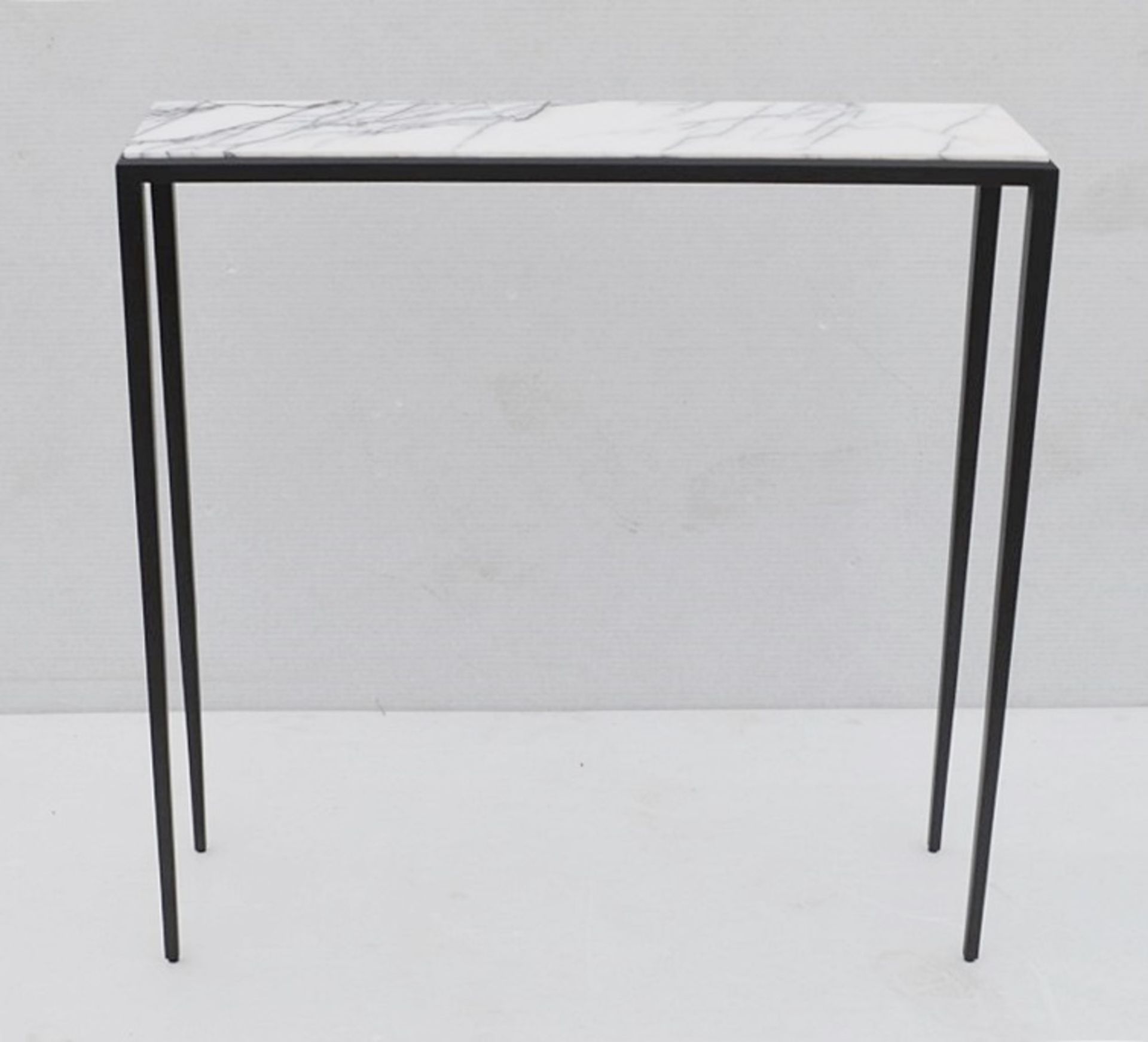 1 x EICHHOLTZ 'Henley' Designer Console Table With A Bronze Finish & Bianco Marble Top - RRP £1,649 - Image 3 of 8