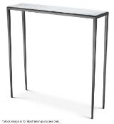 1 x EICHHOLTZ 'Henley' Designer Console Table With A Bronze Finish & Bianco Marble Top - RRP £1,649