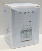 1 x SMEG Drip Coffee Machine In White - Ref: HHW62/JUL21 - CL679 - Location: Altrincham WA14