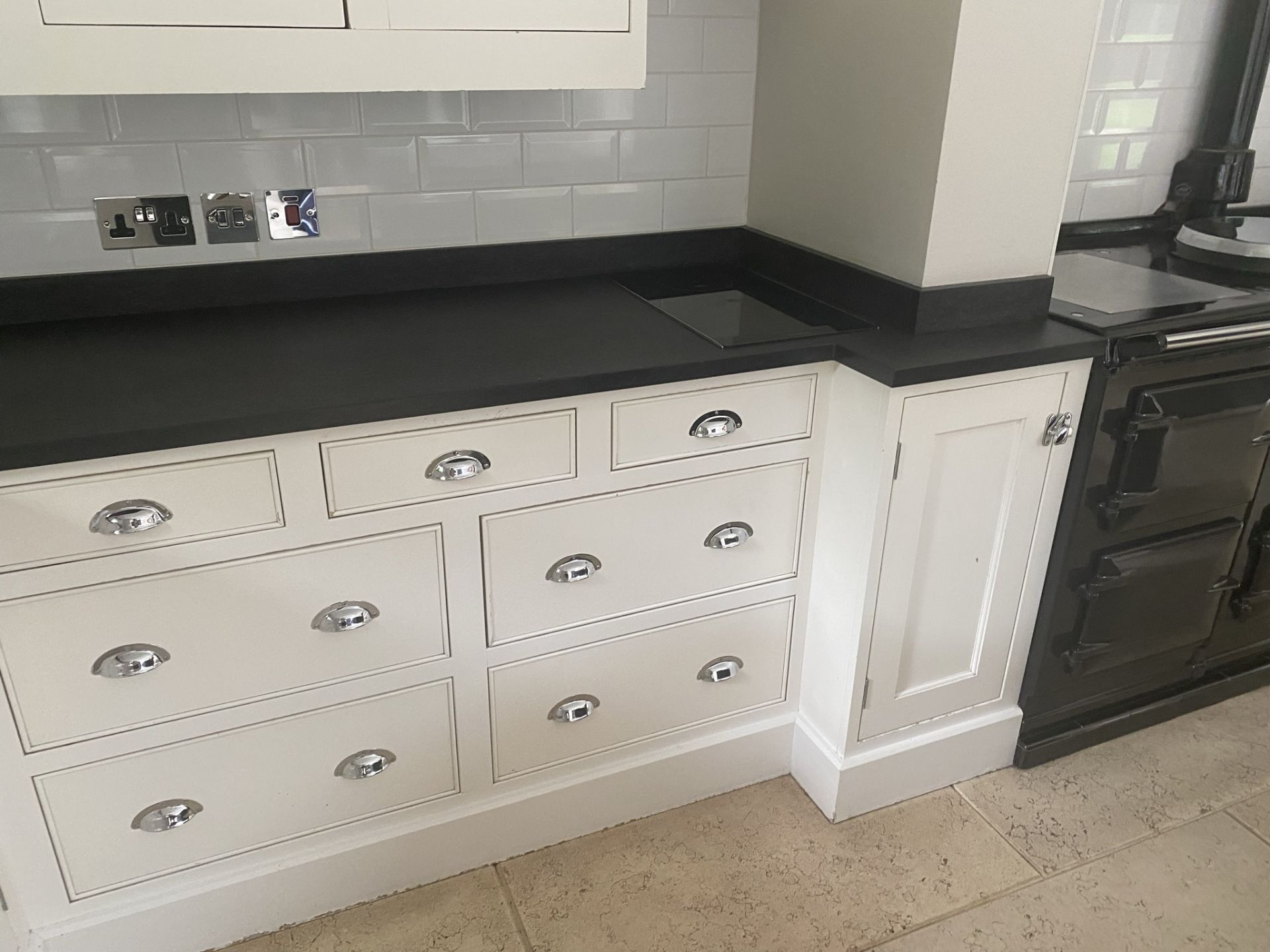 1 x Bespoke Jeremy Wood Fitted Kitchen Featuring Hand Painted Solid Wood Framed Doors, Semi Circle - Image 9 of 33