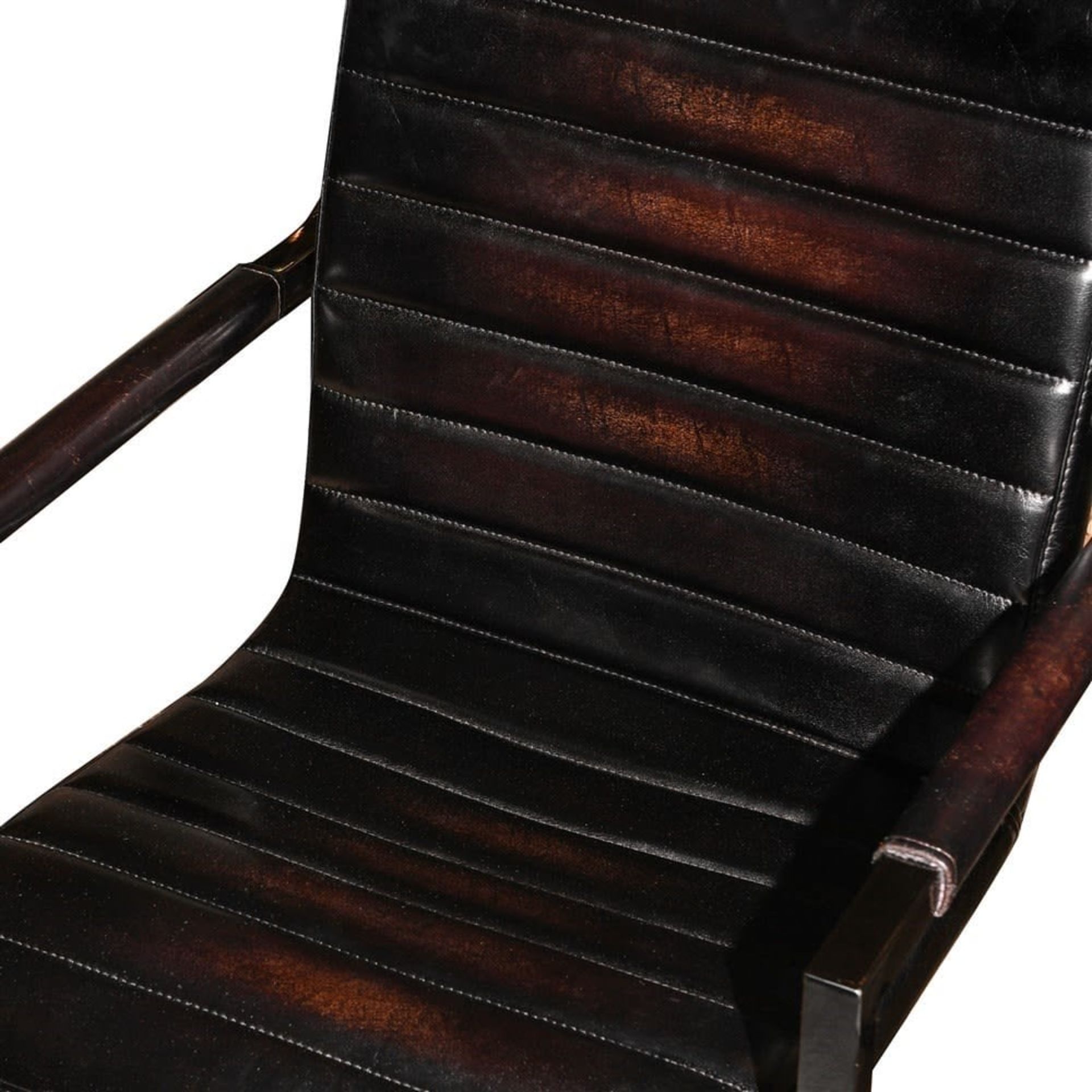 1 x Liquorice Italian Leather Carver Office Chair - Graphite Base - RRP £399 - NO VAT ON THE HAMMER! - Image 7 of 16