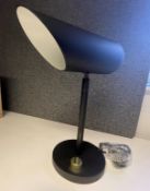 1 x Chelsom Desk Lamp GRS-LTG-04 - Large Matt Black Futuristic Adjustable Desk Lamp Height 50cm x b