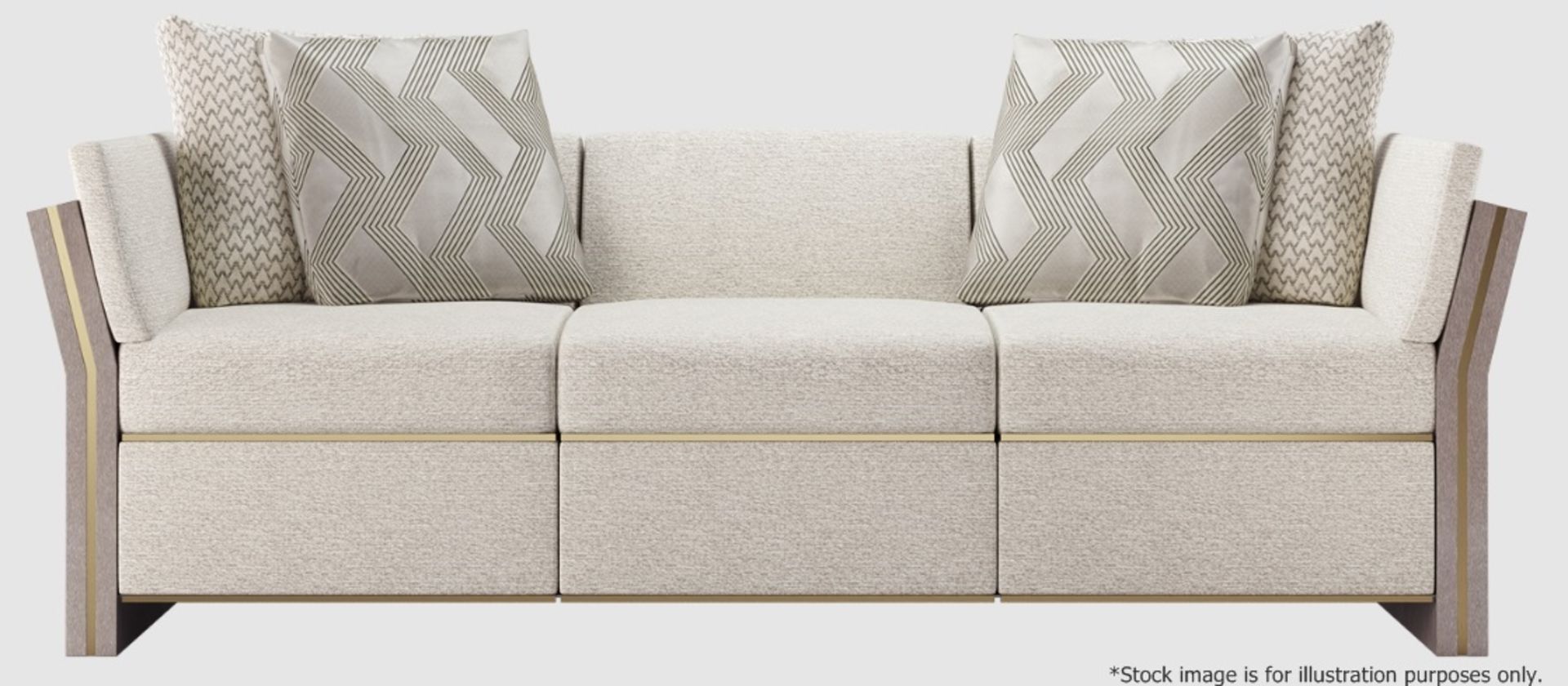 1 x FRATO 'Udaipur' 3 Seater Sofa With Custom Burgundy Velvet Upholstery - Original RRP £8,040 - Image 2 of 8
