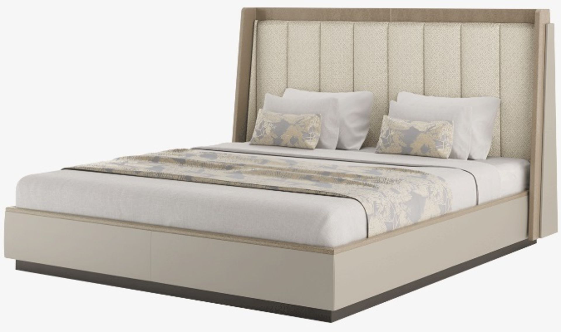 1 x FRATO 'Coen' Luxury Leather Upholstered Kingsize Bed With Majestic Headboard - RRP £12,340 - Image 2 of 7