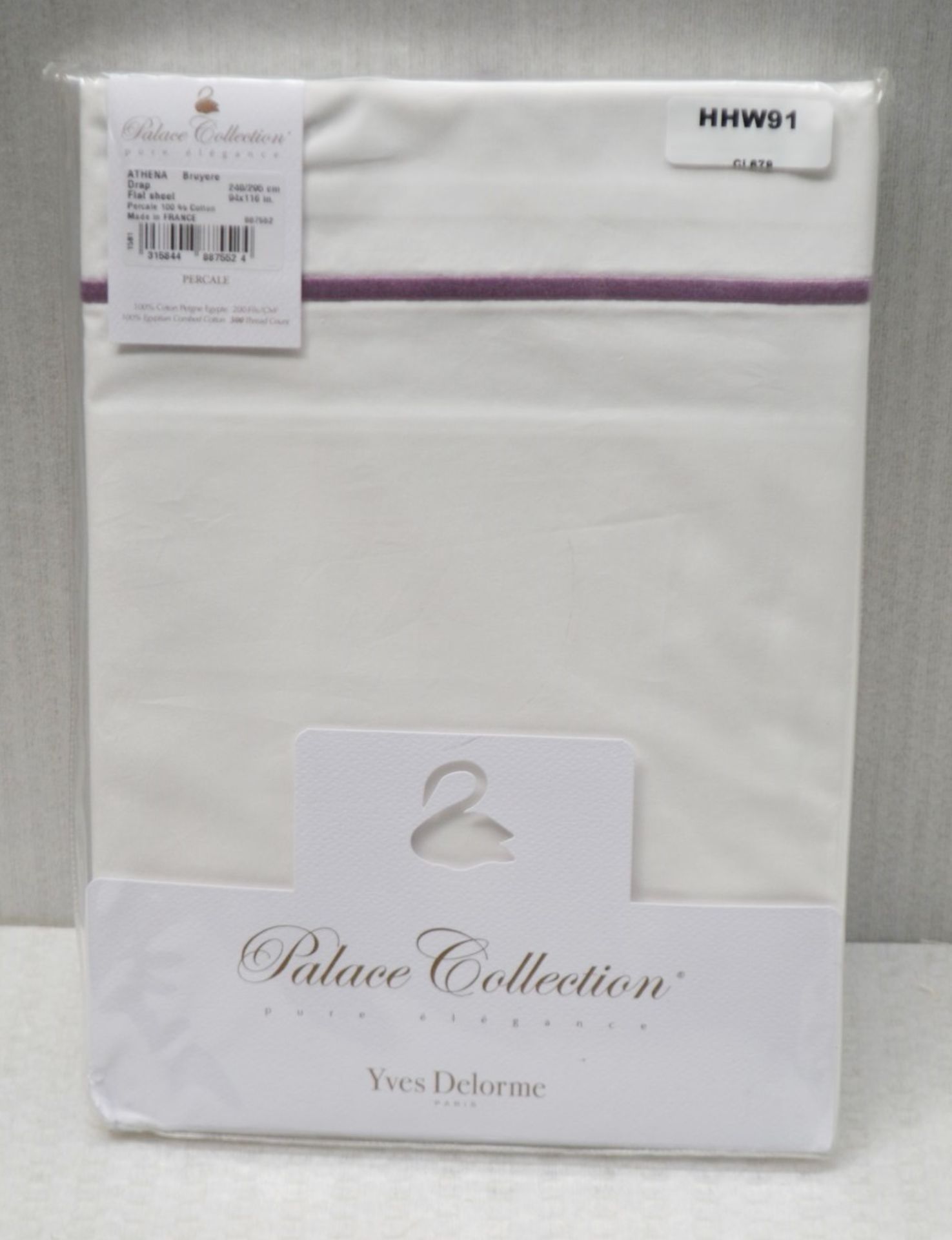 1 x Palace Collection Flat Sheet - Dimensions: 240x290cm  - Ref: HHW91/JUL21/PAL-B - CL679 -