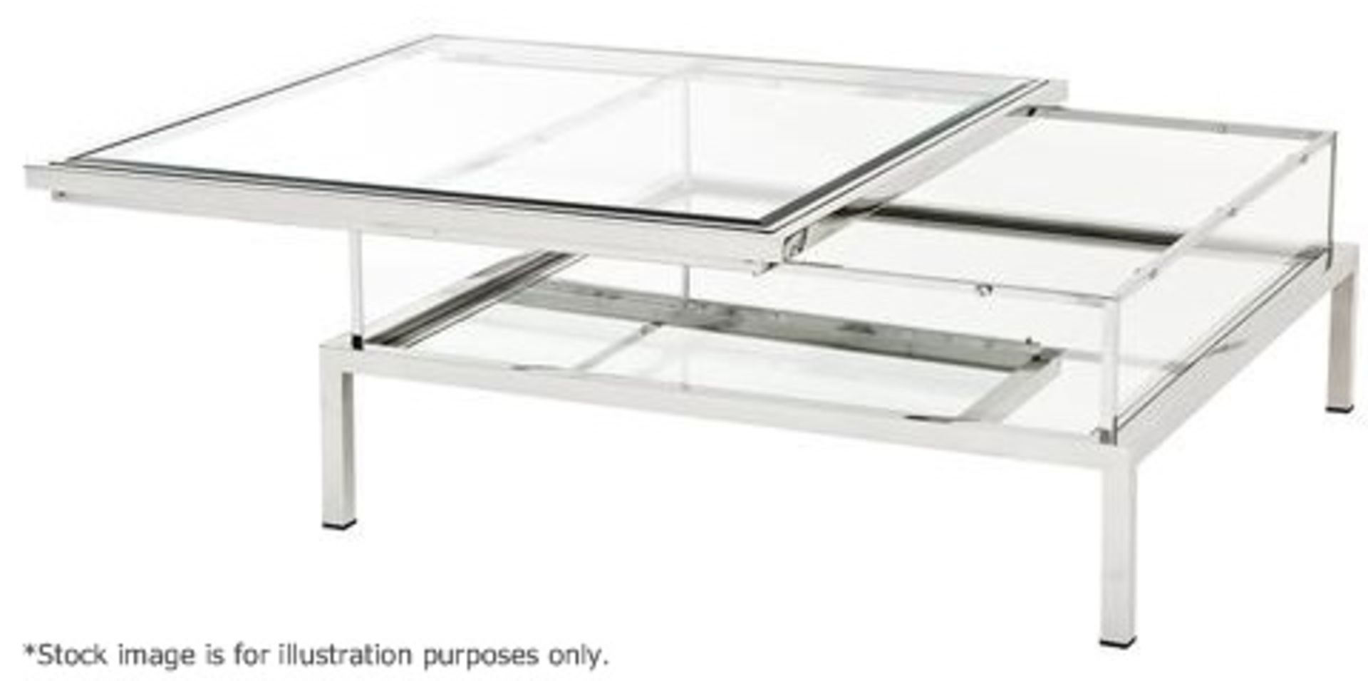 1 x EICHHOLTZ 'Harvey' Large Square Designer Coffee Table With Sliding Top - Original RRP £2,500 - Image 3 of 11