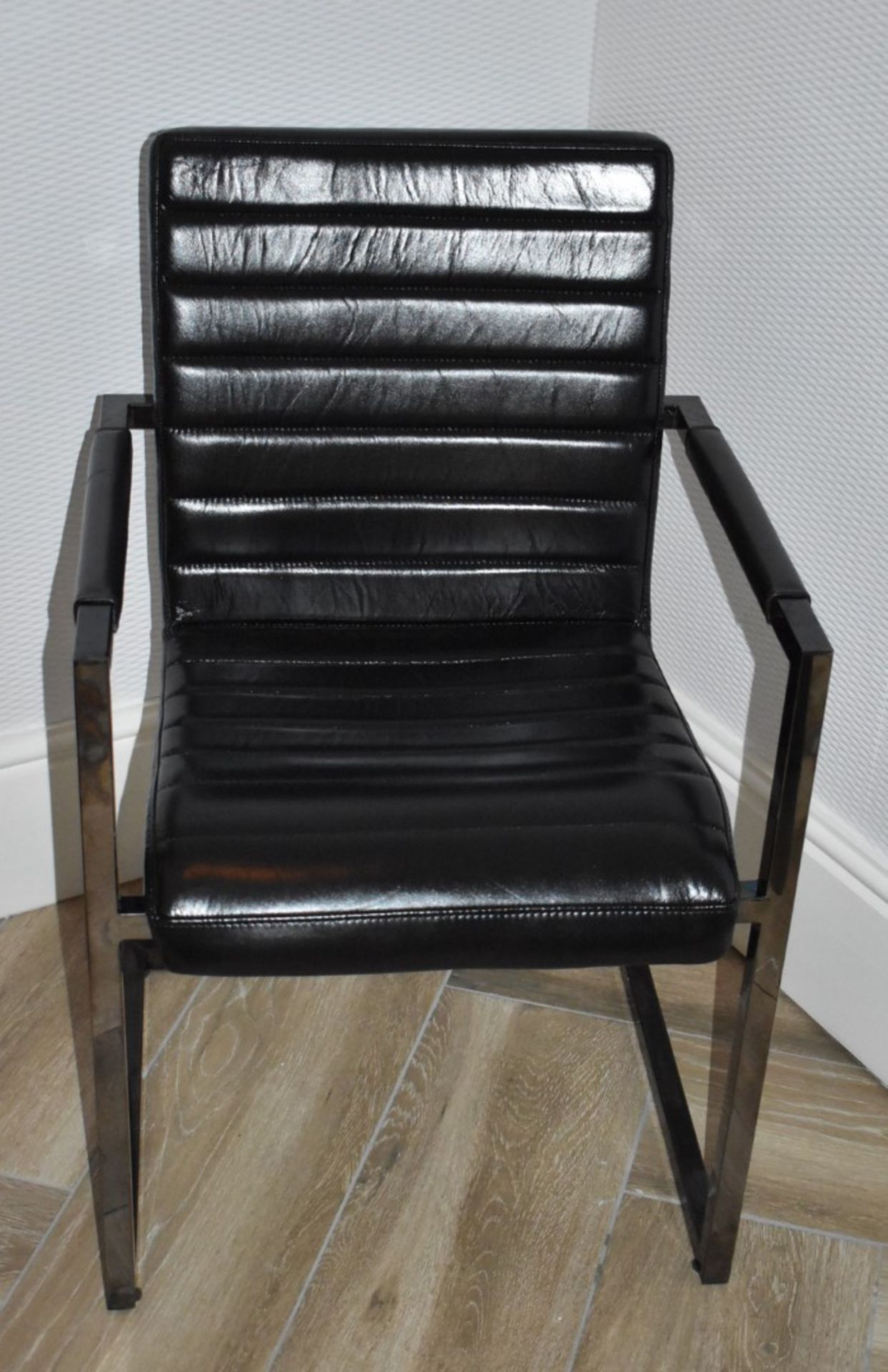 1 x Liquorice Italian Leather Carver Office Chair - Graphite Base - RRP £399 - NO VAT ON THE HAMMER! - Image 13 of 16