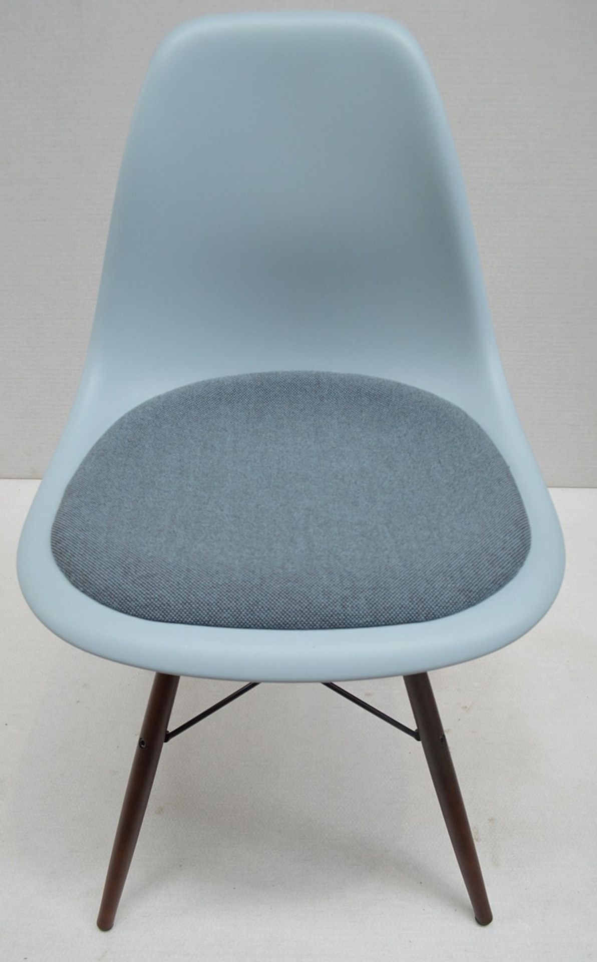 1 x VITRA Eames DSW Designer Chair With Upholsted Seat And Maple Base In A Dark Stain - Image 5 of 9