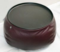 1 x 1 x B&B ITALIA 'Fat Fat' Lady Fat Low Coffee Table Upholstered In Genuine Leather - RRP £1,706