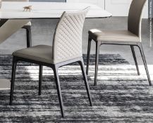 4 x CATTELAN ITALIA 'Arcadia Couture' Leather Upholstered Dining Chairs - Total Original RRP £3,540