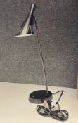 1 x Chelsom Brushed Anthracite Metal Desk Lamp Height 62cm with push button on/off - designed exc