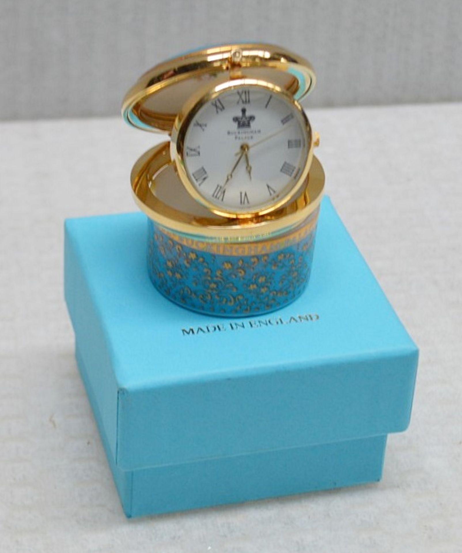 1 x Royal Collection 'Trust' Flip Up Clock With A Fine Bone China Lid - Made In England - Ref: - Image 3 of 9