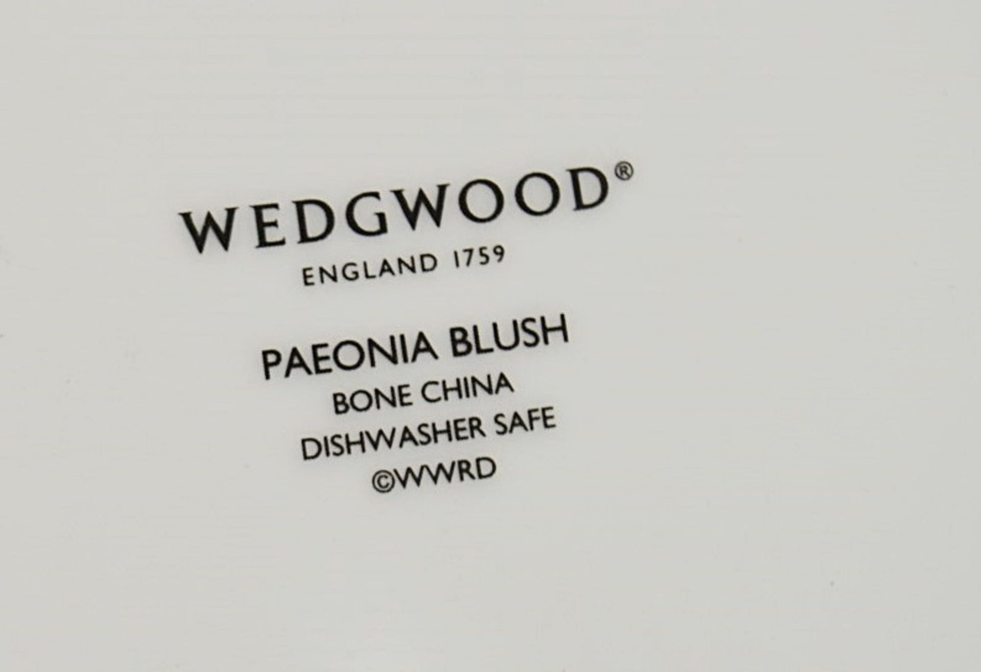 1 x Wedgewood 'Paeonia Blush' Bone China Sandwich Tray - Dimensions To Follow - Ref: HHW81/JUL21/ - Image 2 of 3