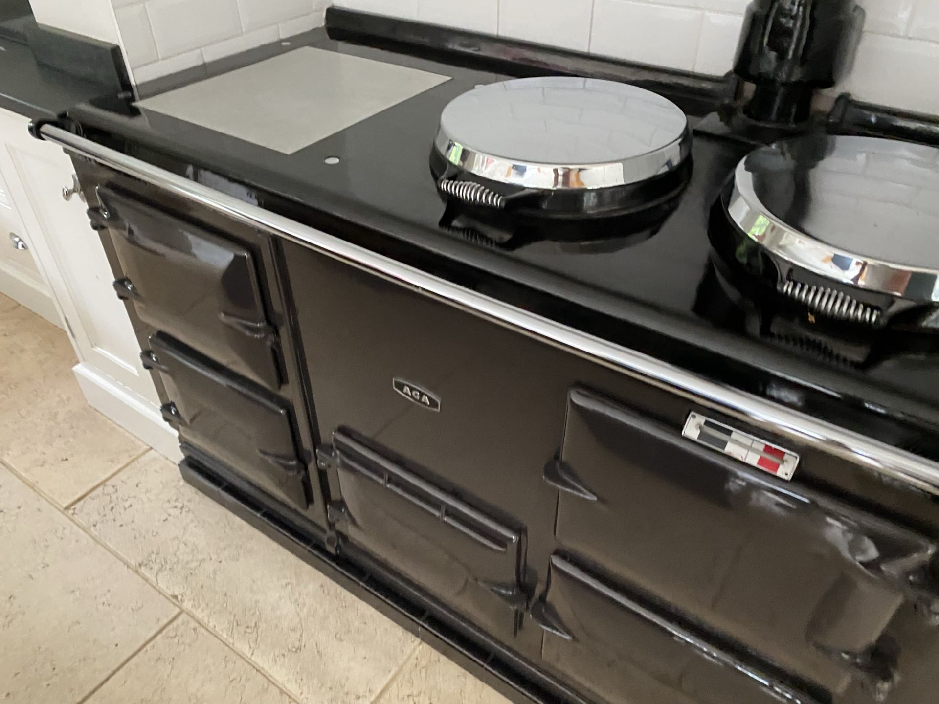 1 x AGA Range Cooker Finished in Black - Features Four Ovens and Two Hot Plates - Recently - Image 7 of 7