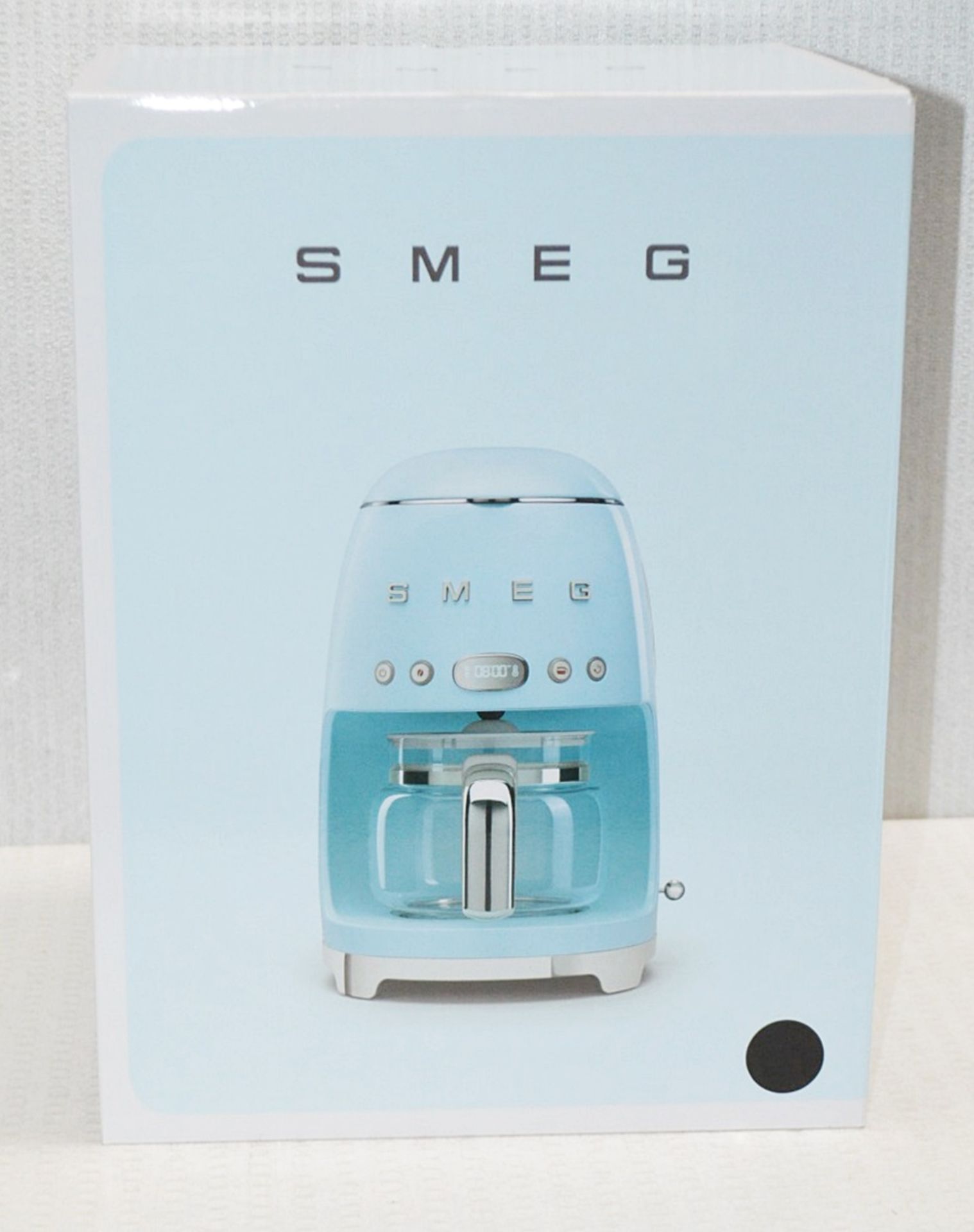 1 x SMEG Drip Coffee Machine In Black - Ref: HHW64/JUL21 - PAL/A - CL679 - Location: Altrincham WA14