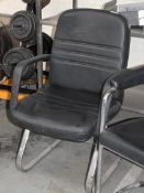 1 x Leather Cantilever Office Chair - CL011 - Ref WH4 - Location: Altrincham WA14Pre-owned in good