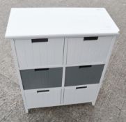 2 x Storage Cupboards In White - Preowned, From An Exclusive Property - Dimensions Vary - No VAT