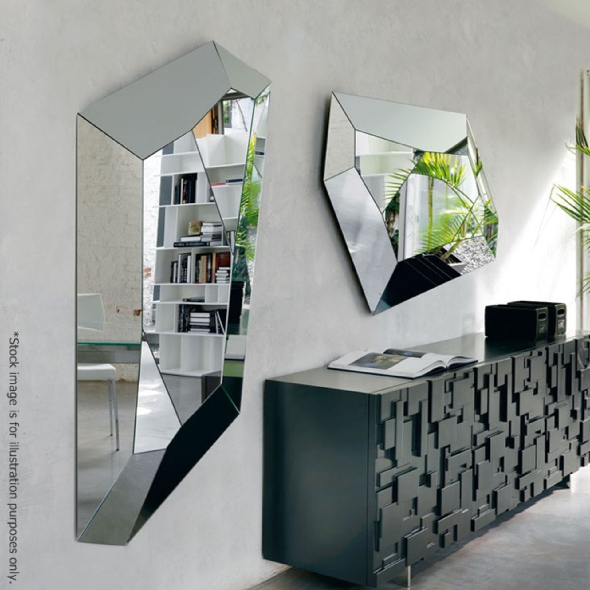 1 x CATTELAN 'Diamond' Designer Italian Wall Mirror - Dimensions: 91x164cm - Ref: 2805046/JUN21 - - Image 2 of 7