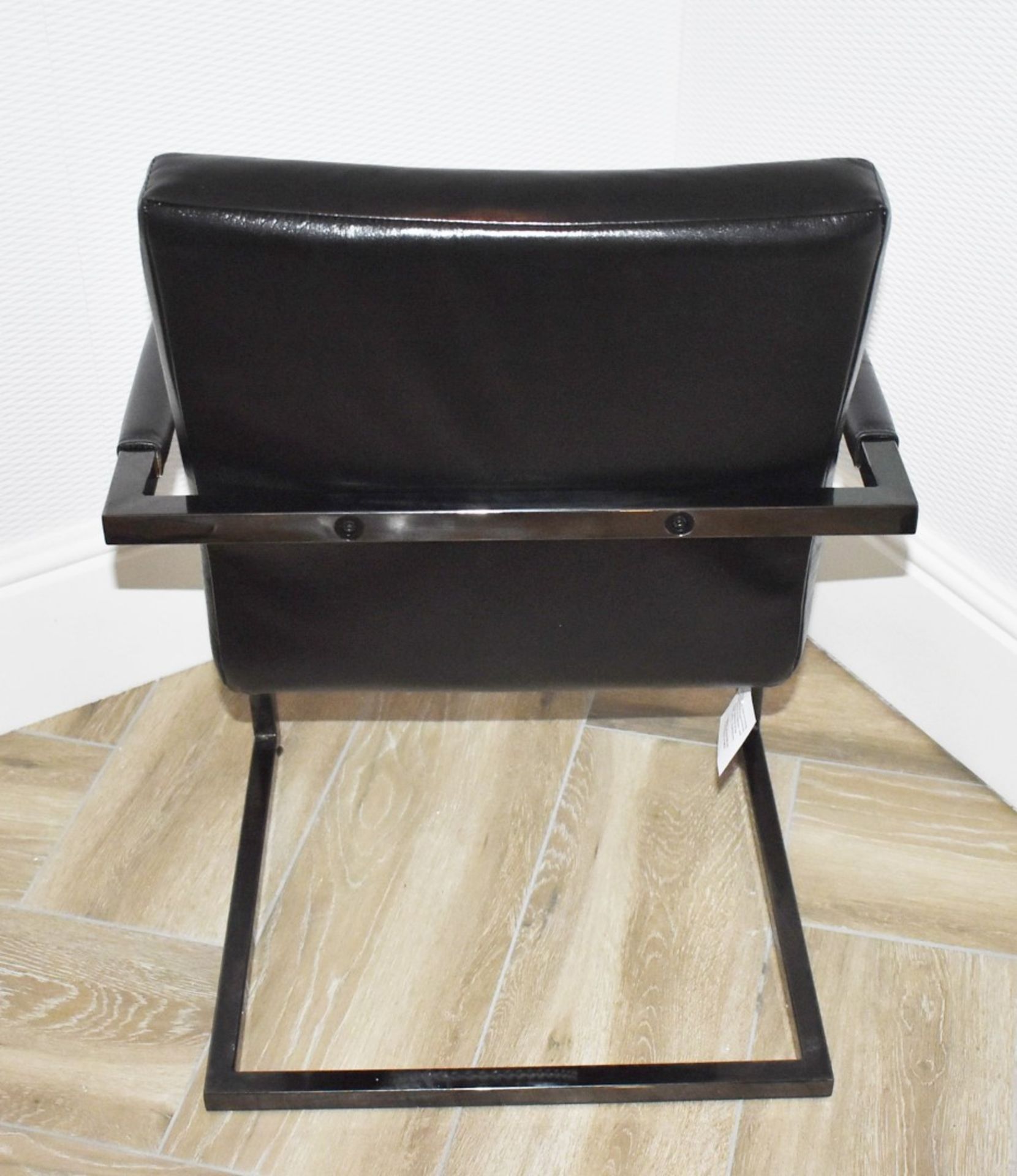 1 x Liquorice Italian Leather Carver Office Chair - Graphite Base - RRP £399 - NO VAT ON THE HAMMER! - Image 5 of 16