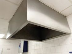 1 x Commercial Kitchen Extractor Canopy For Passthrough Dishwashers - Stainless Steel - Dimension: