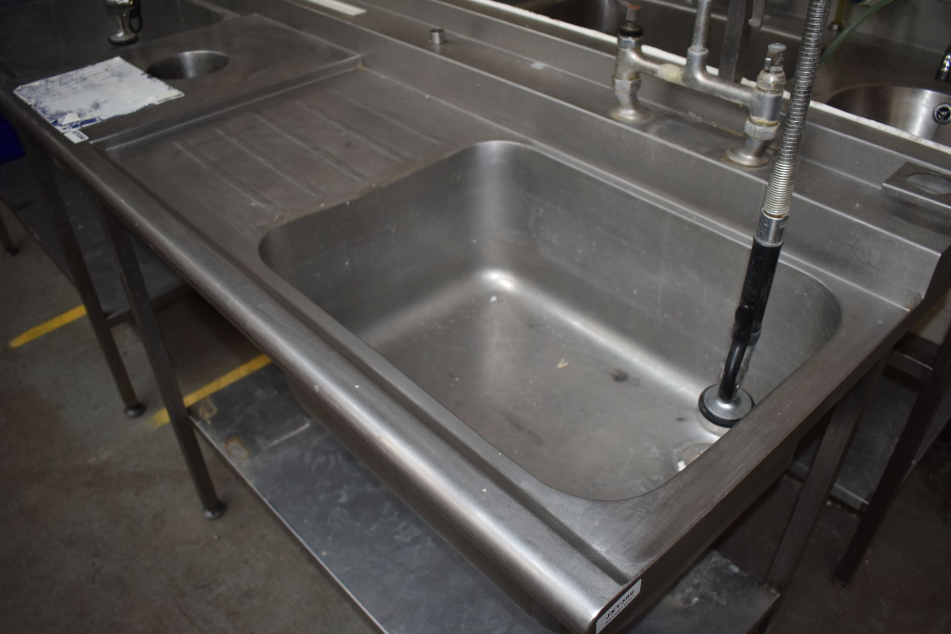 1 x Stainless Steel Commercial Wash Basin Unit With Twin Sink Bowl and Drainers, Mixer Taps, Spray - Image 12 of 12